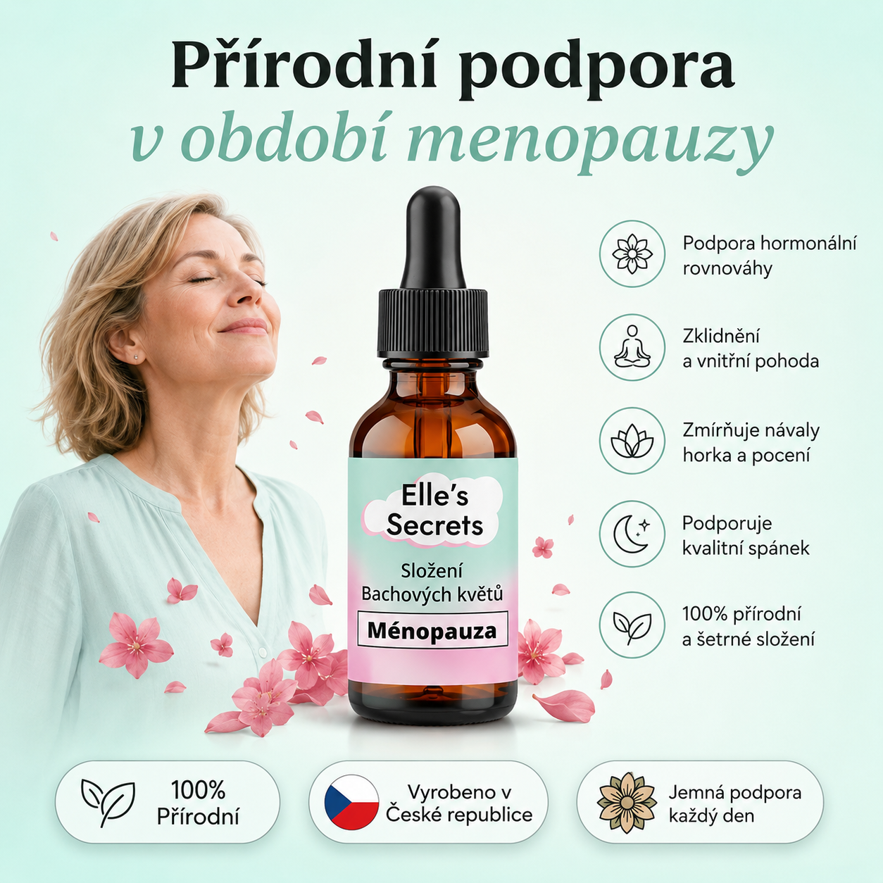 Bachovy květy na menopauzu – rovnováha & vnitřní komfort